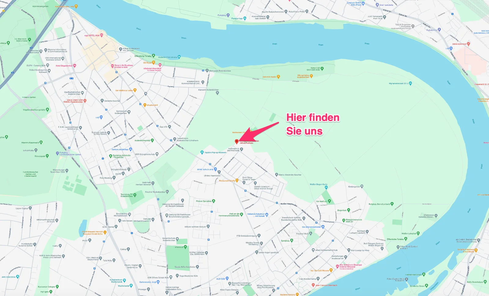 Lageplan des Reitstalls im Weißer Bogen